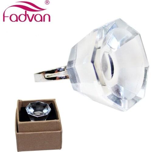 1Pcs Pro Galss Crystal Glue Finger Ring Eyelash Extension Glue Holder Eye Lash Adhesive Stand Pallet Beauty Makeup Tools