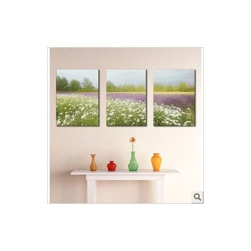 Factory Shop Cross Stitch Kit Triple Green Purple Field Flower Sky Free Shipping