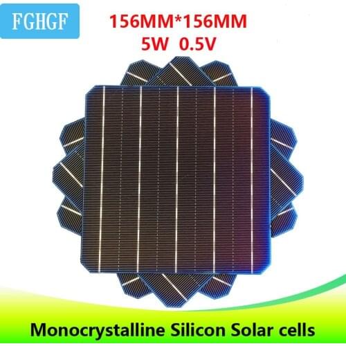 30Pcs 5BB 5W 0.5V high Effciency 6x6 Photovoltaic Monocrystalline Silicon Solar Cells For DIY solar charger painel solar