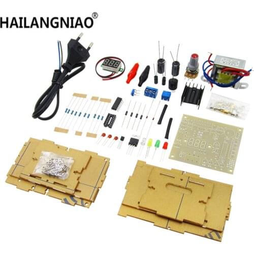 HAILANGNIAO 1SET Electronic diy parts lm317 adjustable voltage regulator board kit power supply kit transformer