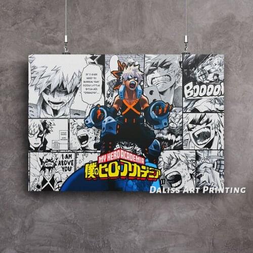 Canvas Anime My Hero Academia Bakugou Pictures Home Decoration Paintings Poster HD Prints Wall Art Modular Living Room Framed