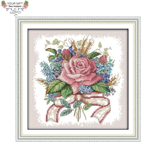 Joy Sunday H670 Free Shipping 14CT 11CT Stamped and Counted Home Decor A Bunch Of Flowers Needlework Embroidery Cross Stitch