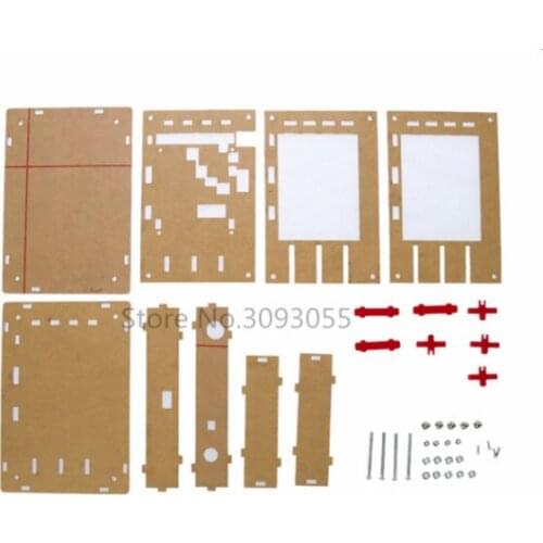 1 KIT DSO138 Oscilloscope Making Kit Electronic learning Suite oscilloscope DIY power supply (Transparent Shell box)