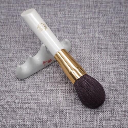 M02 Professional Handmade Make Up Brush Round Face Powder Brush White Soft Saikoho Goat Hair Cosmetic Tools Makeup Brushes