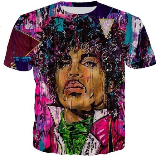 Prince Rogers Nelson Men/women Popular Singer Prince 3D Printed T-shirt Casual Harajuku Style Tee