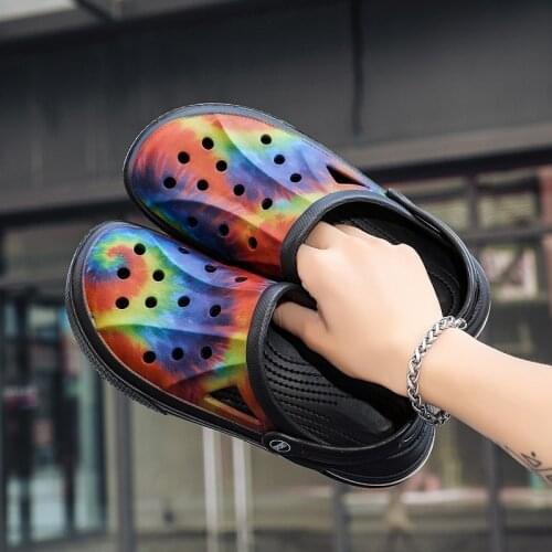 Men Beach Shoes 2021 Women Garden Air Cushion Sport Sandals Lightweight Womens Slippers Fashion Printed Casual Walking Shoes