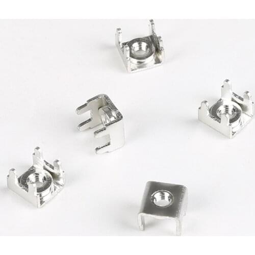 Tapping U-shaped Copper Pins Metal Pressure Riveting Fixed Seat PCB-18 M3 Nut Welding Terminal Post
