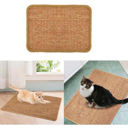 1pc Natural Sisal Cat Scratching Post Mat Scratcher Board Pad Mats Toy Climbing Tree Litter Mat Lounger Pet Random color