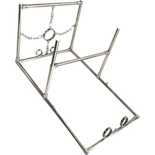 New K9 Restraint Heavy Full Body Bondage Shelf Stainless Steel Handcuff Ankle Cuffs Collar Slave Bdsm Bondage Sex Device
