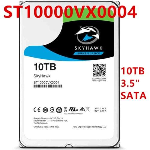 New HDD For Seagate 10TB 3.5" SATA 6 Gb/s 256MB 7200RPM For Internal HDD For Monitoring HDD For ST10000VX0004
