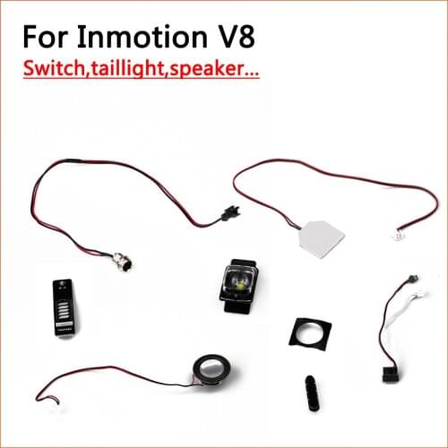 Original Accessories For Inmotion V8 Switch Taillight Speaker Headlight Electric Unicycle Monowheel Single Wheel Scooter Parts