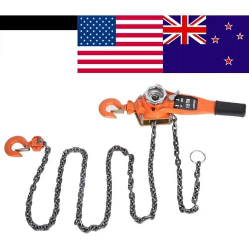 Oversea 1Set 1.5Ton Lifting Hoist Alloy Steel 10ft Lever Chain Hoist Ratchet Puller Lifting Equipment