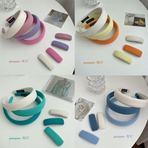 Fashion Retro Candy Colors Hairband Headwrap Hair Accessories For Women Girls Elegant Fairy Sponge Headwear Hair Hoop Headband