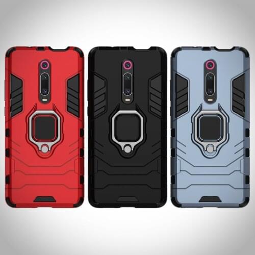 Shockproof Armor Case For Xiaomi Mi 9T Mi 9T Pro Case Ring Holder Stand Phone Back Cover for Xiomi Redmi K20 Redmi K20 Pro Funda