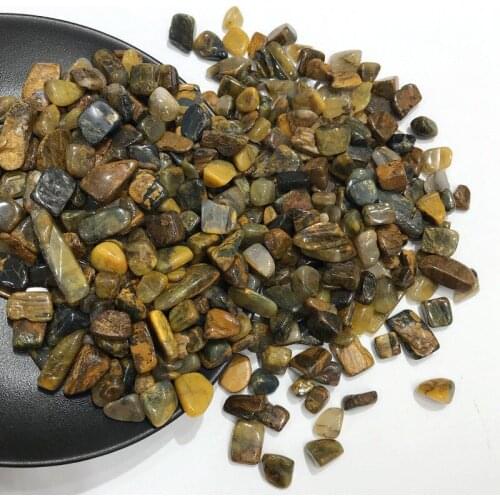 Drop Shipping 50g 3 Size Rare Natural Yellow Pietersite Tumbled Crystals Quartz Gravel Stone Gemstones Natural