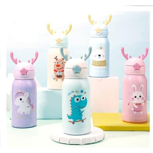 Cute Cartoon Water Bottle For Kid Insulated Stainless Steel Tumbler Bulk Thermos Bottle Double Wall Stainless Steel Water Bottle