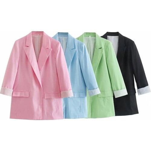 Женские льняные пиджаки UETEEY China At AliExpress