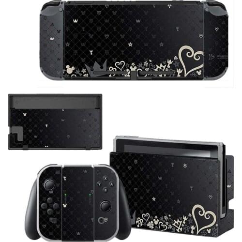 Kingdom Hearts Screen Protector Sticker Skin for Nintendo Switch NS Console Dock Charger Stand Holder Joy-con Controller Vinyl
