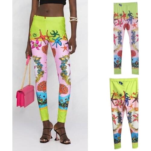 Women Clothes Legging Fitness Starfish Shell Print Leggin 2021 Fashion High Quality Leggings Sexy High Waist Design Yoga Jegging