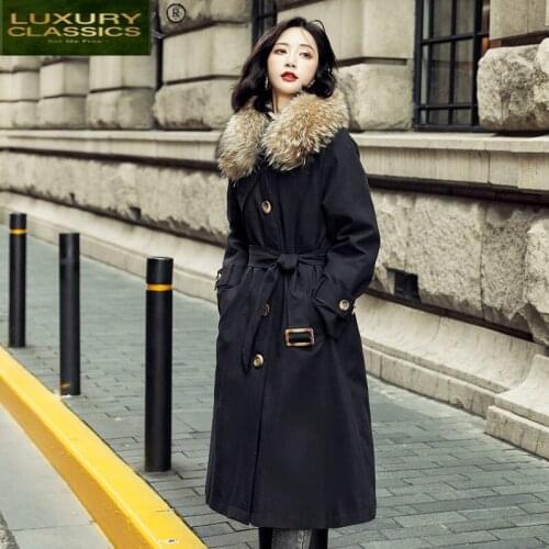 Womens Down Jacket Korean Woman Coat 90% White Duck Down Jackets Female Winter Parkas Fox Fur Collar 2021 Abrigo Mujer