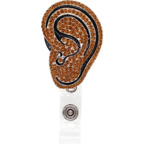 10pcs/lot Free Shipping Brown Ears Retractable ID Badge Holder