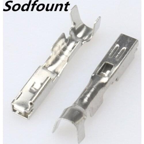 100pcs H62 brass tinned 2.2mm male car connector terminal block DJ624-2.2×0.6A