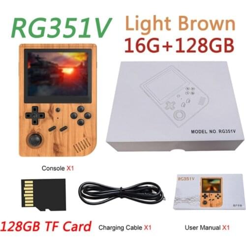 2021 New RG351V 128G 3.5 inch Screen Game Console Retro Mini Portable Pocket Open Source System Handheld Games Console