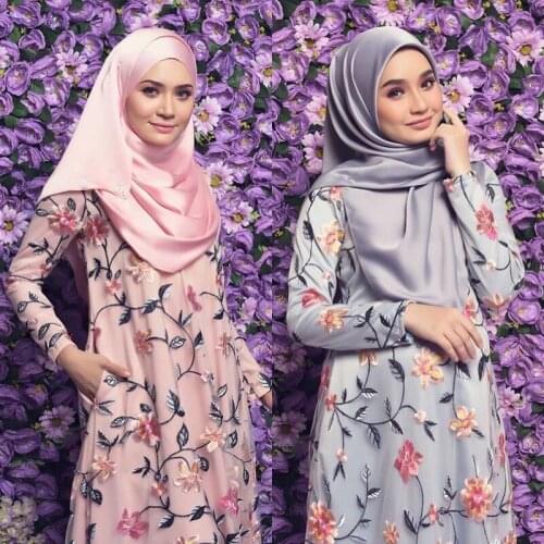 Abayas For Women Dubai New Spot Mesh Gauze Embroidery Long Skirt Large Size Womens Muslim Robe Middle Eastern Temperament Dress