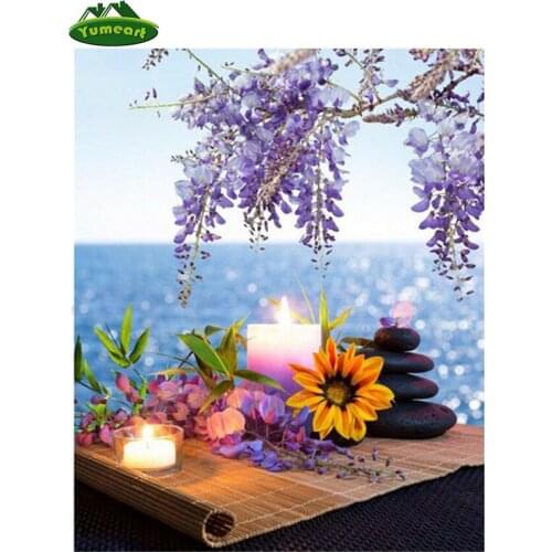 Diamond Painting Cross Stitch Needlework Full Diamond Embroidery Flower Picture 5D Square Diamond Mosaic Pattern Rhinestone Kits