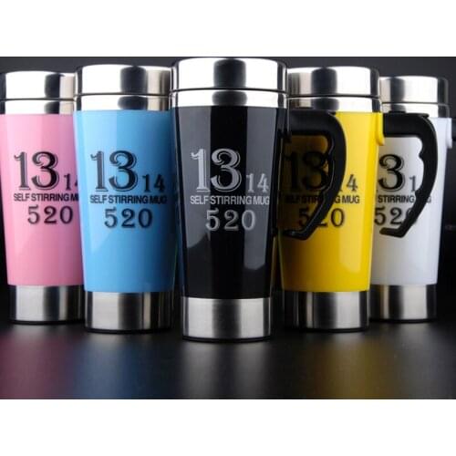 500ML Automatic mixing coffee cup / mug drinkware stainless steel coffee mug self stirring cup electric mixing cup tea cup copo