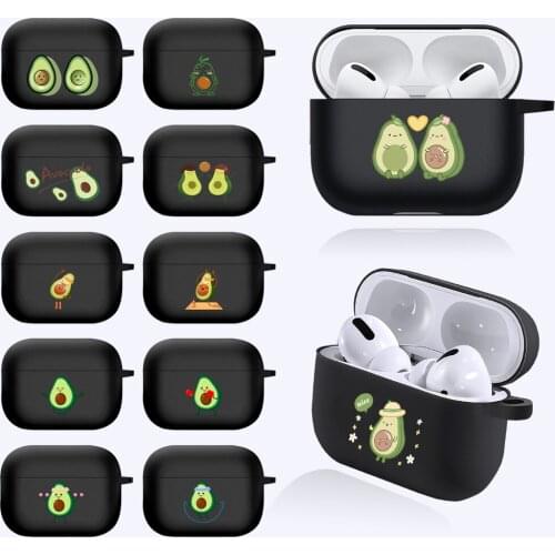 Earphone Case for Airpod Pro Avocado Print Pattern Soft Silicone Wireless Bluetooth Headset Protective Case for Airpod Pro3