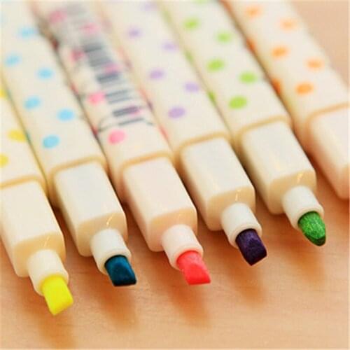 D402 stationery candy colored diamond stone sweet erasable fluorescent pen watercolor pen color mark Stationery office supplies