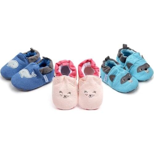 Fashion Cartoon First Walkers Spring Autumn Baby Home Shoes Soft Sole Indoor Slippers Infant Crib Shoes