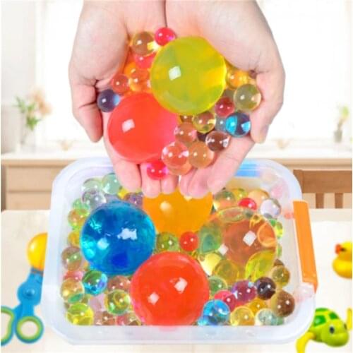 100 PCS/Bag Hydrogel Pearl Shaped Crystal Soil Water Beads Bio Gel Ball For Flower/Weeding Mud Growing Magic Jelly Balls