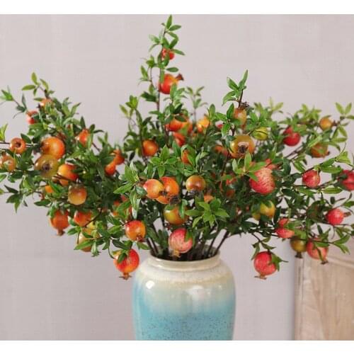 Artificial Fruit Simulation Pomegranate Fruit Fake Flower Fruit Home Decoration Artificial Flower Simulation Green Plant 95 Cm