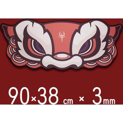 China Style Dancing Lion Design Mouse Pad Hand Rest Wrist Pad Natural Rubber Memory Foam Anti-slip Large Size Table Mat Mousepad