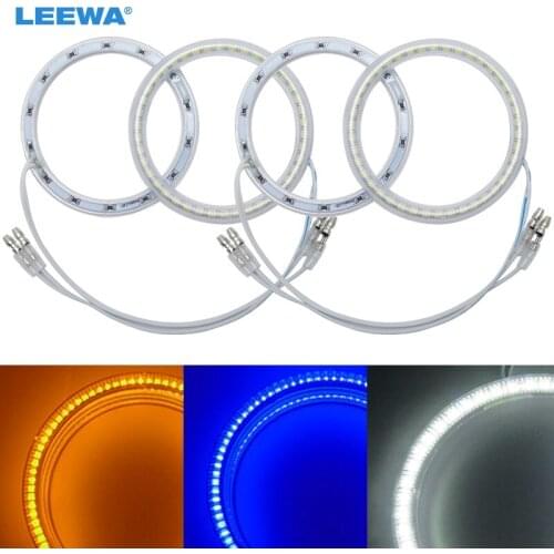LEEWA 2X80mm Car LED Halo Rings Angel Eyes DRL Head Lamp For Toyota Camry (Euro/US)/07 Camry (US) White/Blue/Yellow #CA3140