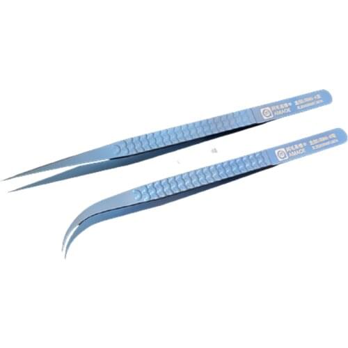 Loong-A / B Amaoe Alloy Titanium Straight / Curved Tweezers Set For Mobile Phone Tweezers Set Repair Tools