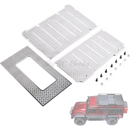 RC Model Metal Anti-skid Plate Luggage Rack Sunroof Decoration For 1/10 1:10 RC Crawler Car Defender Traxxas TRX4 TRX-4 82056-4