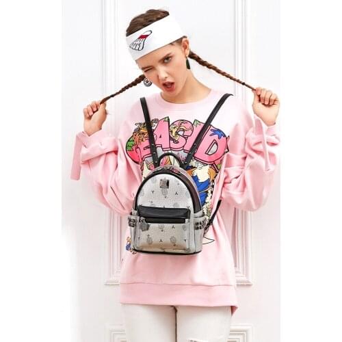 FULANPERS Mini Backpack Female School Bags small Backpack For Teenage Girls 2020 Fashion Women Backpack Bags Ladies White&Black