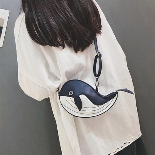 New Arrival Street Fashion Cool With One Shoulder Cross Mini Cute Whale Small Bag Fashion Simple Shoulder Bag