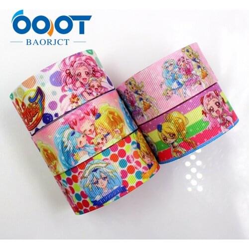 OOOT BAORJCT G-18419-1 25 mm 10 yards Cartoon Ribbons Thermal transfer Printed grosgrain Wedding Accessories DIY material