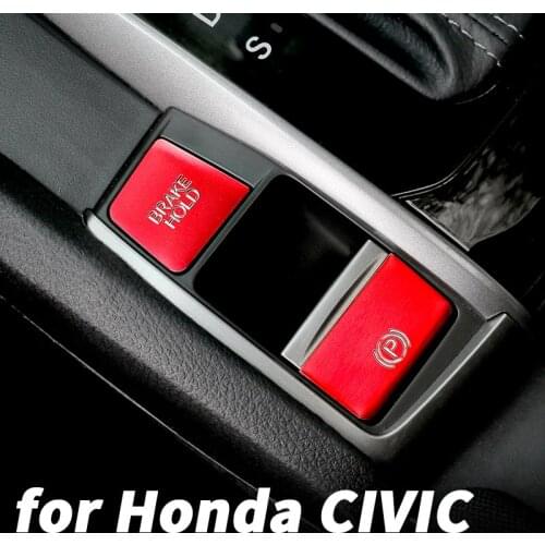 Electronic handbrake patch central control panel decoration modification accessories supplies For Honda Civic 10th 2016 20 2021