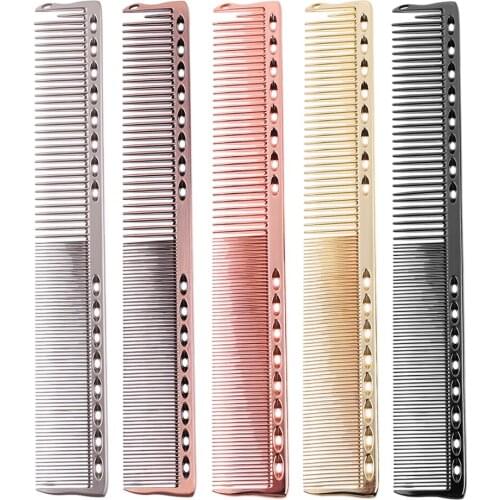 Pro Salon Hair Care Styling Tool Aluminum Metal Anti-static Hairdressing Combs Hair Hairdressing Barbers Salon Combs Hot Sale