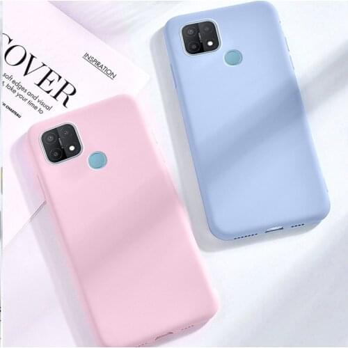 Shockproof TPU Phone Case For Oppo A15 Case Protector For Oppo A15S Cover Original Soft Candy Colors Case Oppo A15 A 15 S Capa