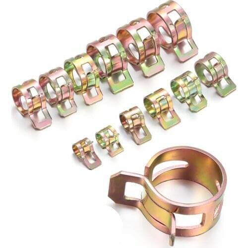 5-16mm Car & Truck Spring Clips Fuel Oil Water Hose Clip Pipe Tube Clamp Fastener Cooling Systems Parts Accessories 10Pcs/Lot