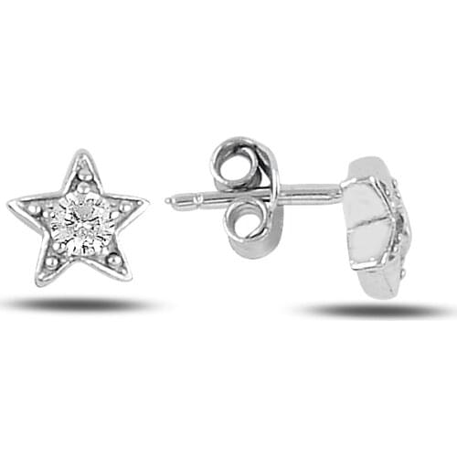 Silver Star Earrings
