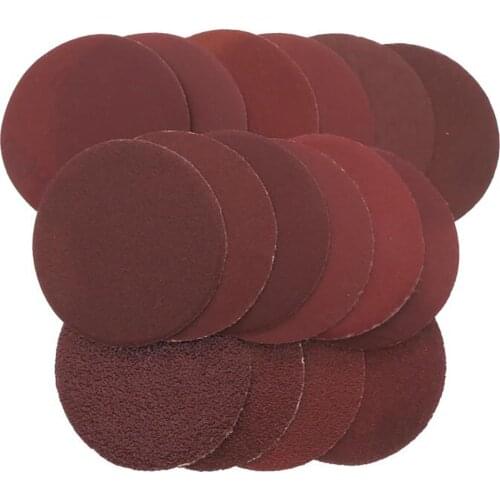 5 Inch 125mm Hook and Loop Sanding Discs Red Aluminum Oxide Dry Sandpaper 40 to 2000 Grit for Wood Metal Polishing Grinding