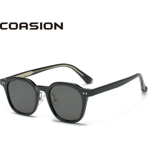 COASION Plastic Titanium Sunglasses Men Retro Square Frames Anti-Glare Glasses for Driving Shades for Women UV400 CA1676