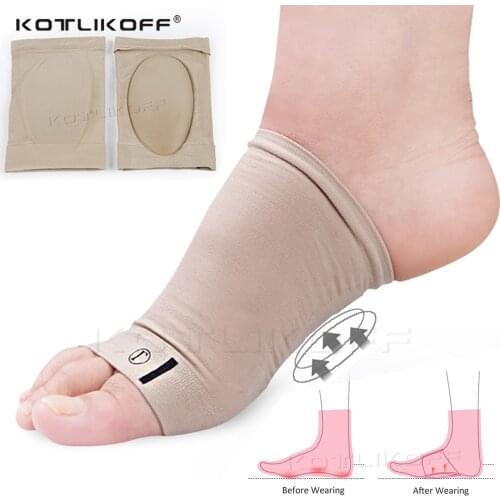 Gel Orthotic Plantar Fasciitis Arch Support Insole Bow/Flat Feet Elastic Bandage Massage Fasciitis Strap Flat Feet Wrap Insert